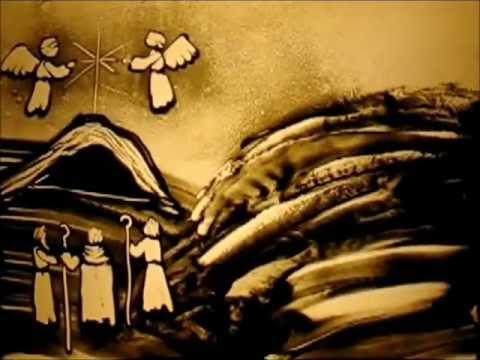 შობა - Christmas - Sand Art | ქვიშაზე ხატვა